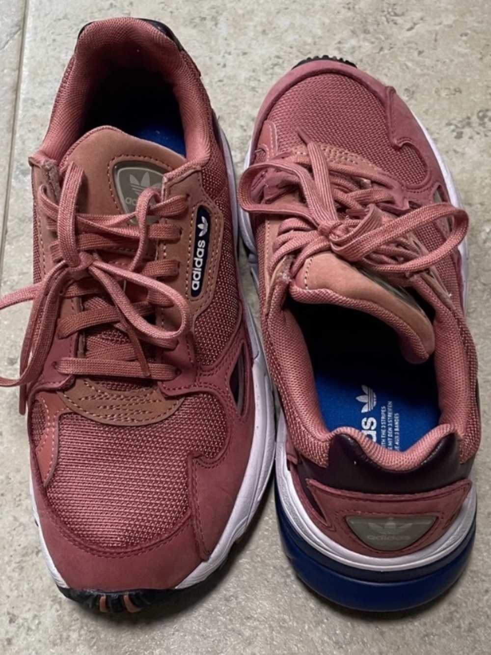 adidas torsion dusty rose classic athletic casual chunky running sneakers